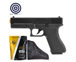 Airsoft Spring Glock GK-V307 Vigor + BBs 0.12g + Coldre Universal + Alvos