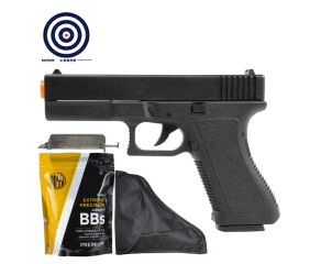 Airsoft Spring Glock GK-V307 Vigor + BBs 0.12g + Coldre Universal + Speedloader + Alvos