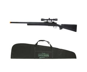 Airsoft Sniper M24 Storm Rossi + Capa LC + Luneta 3-9x40 SFP Pac Victoptics