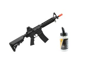 Airsoft Spring Vigor M4 RIS CQB 8907 + Airsoft BBs 0.12g Rossi 2000 Unidades