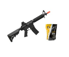 Airsoft Spring Vigor M4 RIS CQB 8907 + Airsoft BBs 0.20 Rossi Pacote com 4000 Unidades