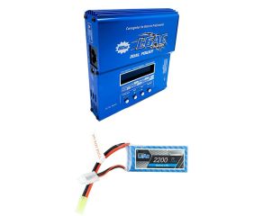 Carregador Inteligente Imax B6 L6AC + Bateria Lipo 7.4V 2S 2200mAh 60C XT60