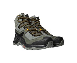 Bota Salomon Quest Element GTX M Cinza e Verde Oliva