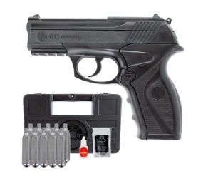 Pistola de Pressão CO2 Rossi R11 (C11) 4.5mm + Cilindro Co2 Crosman + Esfera de Aço + Óleo + Maleta