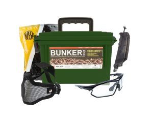 Ammo Box Bunker Bélica Verde + BBs 0.20 4000 Un + Speedloader 150 Rds + Óculos Tático + Máscara