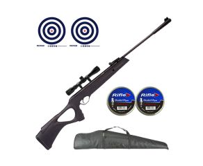 Carabina de Pressão Artemis GR800S Blade Nitro 4.5mm + Luneta 4x32 Rossi + Capa + Chumbinhos + Alvos