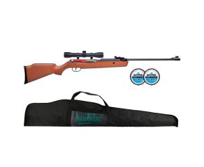 Carabina de Pressão Crosman Nitro Vantage 5.5mm com Luneta 4x32GA, Capa e Chumbos