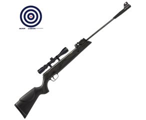 Carabina de Pressao Artemis Black Hawk Mag GR1000X Nitro 5.5mm + Luneta 3 9x40 + Alvos
