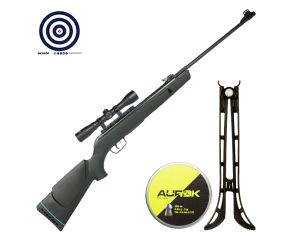 Carabina de Pressão Gamo Big Cat Nitro IGT 4.5mm + Luneta 4x32 + Bipé + Chumbinho + Alvos