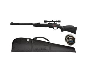 Carabina Gamo Black Fusion Mach1 IGT Nitro - 4.5mm + Luneta Rossi 3-9x40 + Chumbinho + Capa