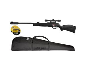 Carabina Gamo Black Fusion Mach1 IGT Nitro - 4.5mm + Luneta 4x32 FXR + Chumbinho + Capa