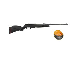 Carabina Gamo Black Knight IGT Mach1 6.35mm + Chumbinho Rifle Premium Series Pointed 6.35mm 150 Un