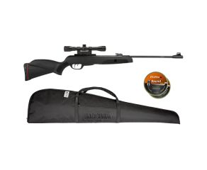 Carabina Gamo Black Knight IGT Mach1 6.35mm + Luneta 4x32 FXR + Chumbinho + Capa