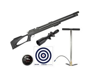 Carabina PCP Artemis M25 Thunder Black 7.62mm + Luneta 6-24x50 + Bomba Manual FXR + Chumbinho Slug