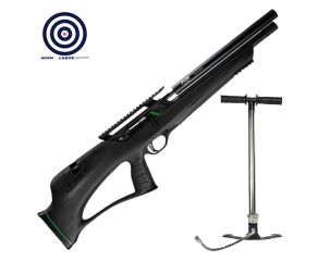 Carabina de Pressão PCP Artemis T-Rex Bullpup 5.5mm + Bomba Manual PCP + Alvos