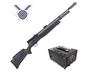 Carabina de Pressao PCP Beeman 1335 4.5mm + Compressor de Ar Portatil + Alvos