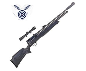 Carabina de Pressao PCP Beeman 1335 4.5mm + Luneta Rossi 4X32 + Alvos