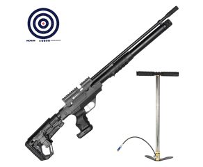 Carabina PCP Puncher Rambo S Kral Arms Pump 5.5mm + Bomba Manual PCP + Alvos