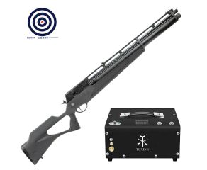 Carabina PCP R8 Black Standard Rossi 5.5mm + Compressor Portátil 12v + Alvos