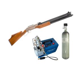 Carabina PCP Sumatra Under Lever Action 6.35mm + Cilindro Scuba PCP 3L + Compressor PCP 110V