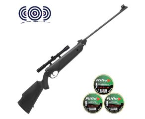 Carabina de Pressao Dione 5G Nitro 5 5mm + Luneta 4x20 Thunder Outdoors + Chumbinhos + Alvos