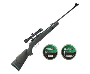 Carabina de Pressão Gamo Big Cat Nitro IGT 5.5mm + Luneta 4x32 Poly + Chumbinho STR