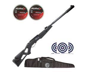 Carabina Gamo Whisper Fusion IGT 5 5mm + Capa universal + Chumbos + Alvos