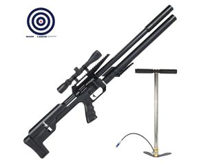 Carabina PCP Artemis M60 Slayer Black 5.5mm + Bomba Manual PCP + Luneta 4-16x44 + Alvos