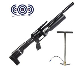 Carabina PCP Artemis M60B Slayer HC 5.5mm + Bomba Manual PCP + Alvos
