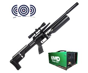 Carabina PCP Artemis M60B Slayer HC 5.5mm + Compressor de AR KMD + Luneta 3-9x40 SFP + Alvos