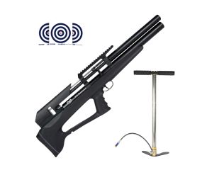 Carabina PCP Artemis P35 Bullpup Blackened 5.5mm + Bomba Manual FXR 300 Bar + Alvos