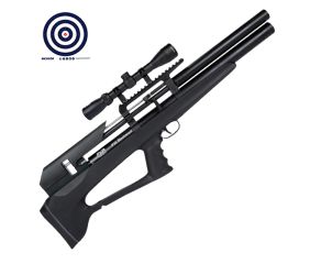 Carabina PCP Artemis P35 Bullpup Blackened 5.5mm + Compressor de Ar + Luneta 3-9x40 + Alvos