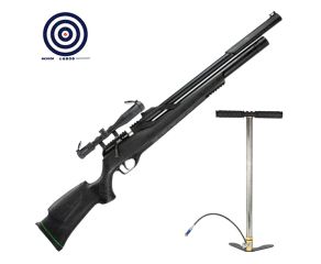 Carabina PCP Artemis T-Rex 5.5mm + Compressor de Ar Portátil + Luneta 4-16x44 + Alvos