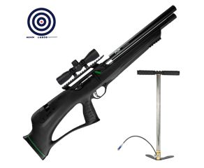 Carabina PCP Artemis T-Rex Bullpup 4.5mm + Bomba Manual PCP + Luneta 4x32 + Alvos
