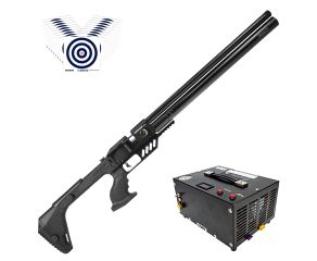 Carabina PCP Aselkon Emperador LS-I 5.5mm + Compressor de Ar Portatil + Alvos