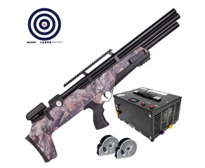 Carabina PCP Nova Vista Bullpup Behemoth PS-R3-S Camuflada 5.5mm + Compressor + Magazine + Alvos
