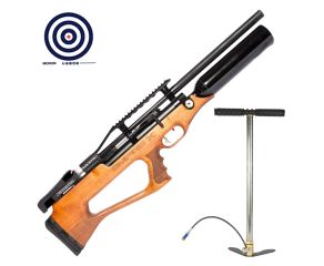 Carabina PCP Kral Arms Bullpup Empire X 5.5mm + Bomba Manual PCP 300 BAR FXR + Alvos