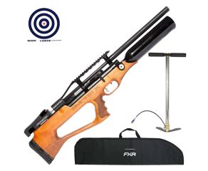 Carabina PCP Kral Arms Bullpup Empire X 5.5mm + Bomba Manual PCP + Capa FXR + Alvos