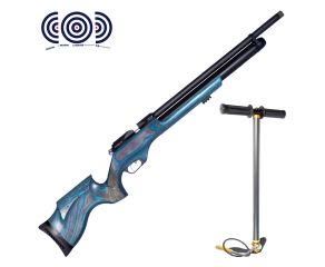Carabina PCP Effecto PX-5 PRO Laminado Azul 5.5mm + Bomba Manual PCP Tuxing + Alvos