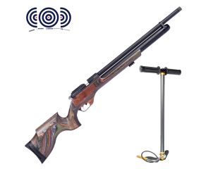Carabina PCP Effecto PX-5 PRO Laminado Verde 5.5mm + Bomba Manual PCP Tuxing + Alvos