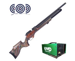 Carabina PCP Effecto PX-5 PRO Laminado Verde 5.5mm + Compressor de AR KMD + Alvos