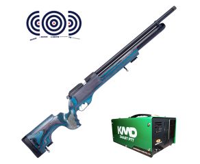 Carabina PCP Effecto PX-5 SPORT Laminado Azul 5.5mm + Compressor de AR KMD + Alvos