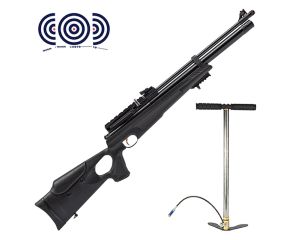 Carabina PCP Hatsan AT44 10 - 5.5mm + Bomba Manual PCP + Alvos