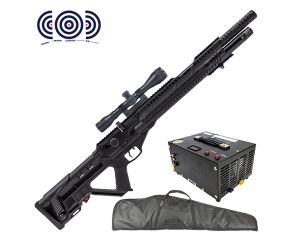 Carabina PCP Hatsan Invader Auto 5.5mm + Compressor + Luneta 4x32 Gold Crown + Capa LC + Alvos