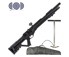 Carabina PCP Hatsan Invader Auto 5.5mm + Bomba Manual PCP + Red Dot T4 1x22 + Capa Magnum LC + Alvos