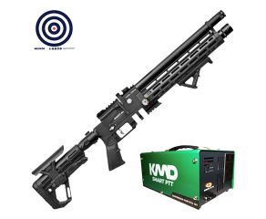 Carabina PCP Kral Arms Puncher Mortal X Tactical 5.5mm + Compressor de AR KMD + Alvos