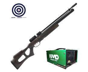 Carabina PCP Kral Arms Puncher Nish Wood 5.5mm + Compressor de AR KMD + Alvos