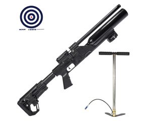 Carabina PCP Kral Arms Puncher NP 500 S 5.5mm + Bomba Manual PCP + Alvos