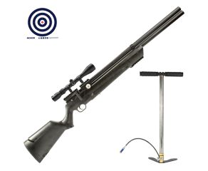 Carabina PCP Leviathan PS-P Nova Vista 5.5mm + Bomba Manual PCP + Luneta 3-9x40 + Alvos