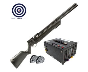 Carabina PCP Leviathan PS-P Nova Vista 5.5mm + Compressor de Ar Portátil + Magazine + Alvos